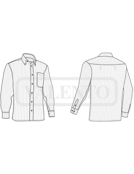 Camisa a rayas m/l Agency