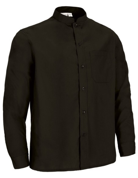 Camisa manga larga Sopran popelín cuello Mao