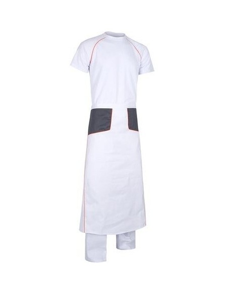  delantal bicolor antimanchas con bolsillos