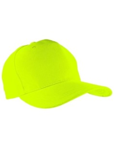 Gorra Nantes flúor de sarga con visera curva