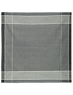 Pañuelo Rociero Valento a cuadros blanco y negro
