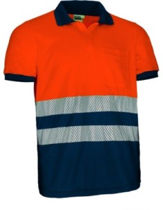 Polo laboral Thurso alta visibilidad bicolor