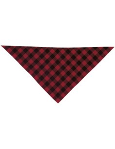 Pañuelo triangular Cachirulo Valento. rojo-negro 2