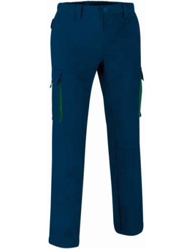 Pantalón multibolsillos Thunder Valento azul marino orion-verde kelly