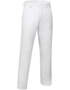Pantalón laboral Feria blanco de sarga resistente 2