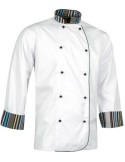 Chaquetilla de cocina Mokameh antimanchas con cuello Mao