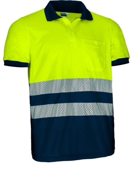 Polo laboral Thurso alta visibilidad bicolor