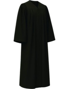 Toga Sorbonne de trabajo negra con cremallera 2