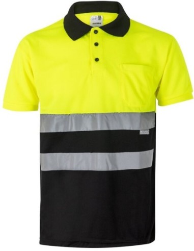 Polo bicolor ojo VL Cupid de pájaro (160g/m²) con manga corta, en poliéster (100%)