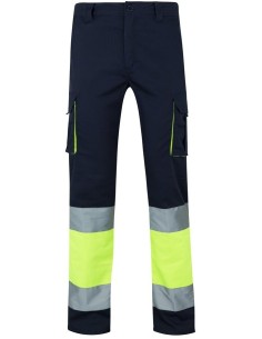 Pantalón de trabajo VL Zeus bicolor con bandas reflectantes