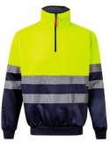 Sudadera VL Thor bicolor de polar con bandas reflectantes EN20471