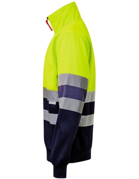 Sudadera VL Thor alta visibilidad bicolor en polar 300 g/m²
