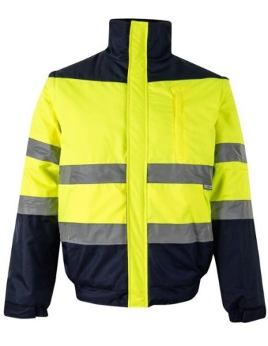 Chaqueta acolchada bicolor (180g/m²) VL Jupiter Large en poliéster (100%), con revestimiento de pu