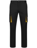 Pantalón elástico bicolor multibolsillos (240g/m²), VL Fides en algodón (46%), eme (38%) y poliéster (16%)