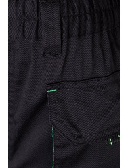 Pantalón elástico bicolor multibolsillos (240g/m²), VL Fides en algodón (46%), eme (38%) y poliéster