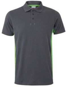 Polo piqué bicolor (180g/m²), manga corta, VL Supay en algodón (60%) y poliéster (40%) 2