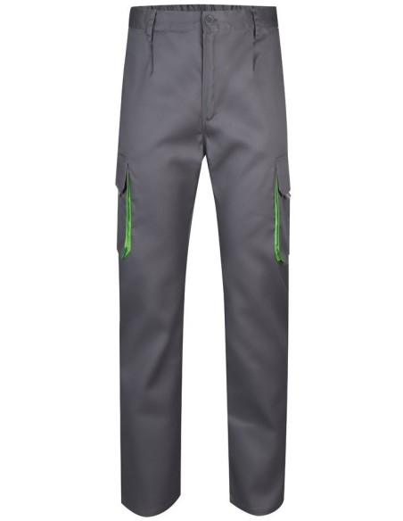Pantalón VL Hypnos de sarga multibolsillos bicolor (200g/m²), en algodón (35%) y poliéster (65%)