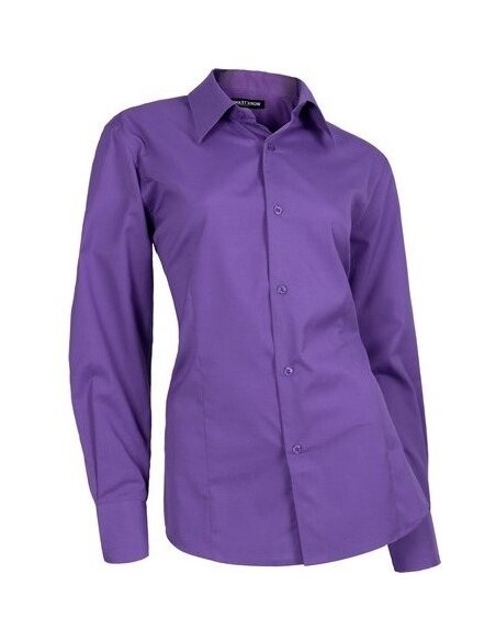  Blusa de mujer para hostelería de manga larga lila