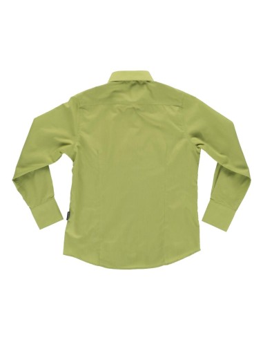  Blusa de mujer para hostelería de manga larga verde pistacho