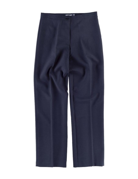  Pantalón recto de mujer para hostelería marino