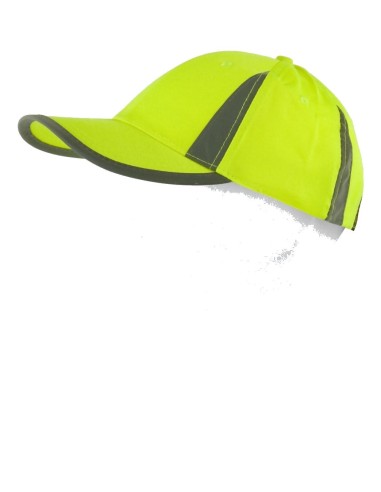  Gorra de trabajo en poliester amarillo a.v.