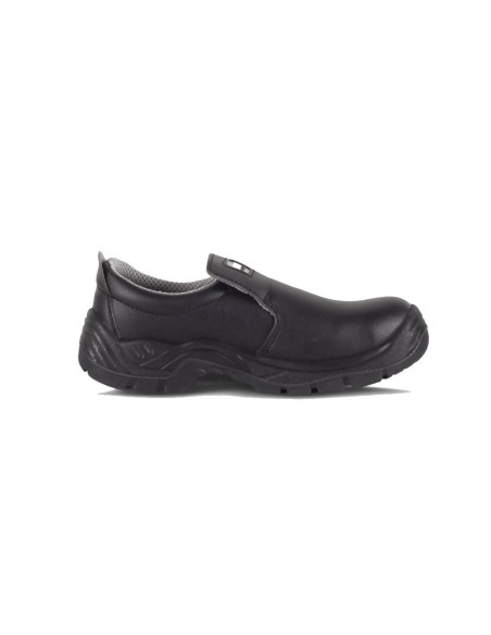 Zapato de microfibra sin cordones para sector alimentación negro