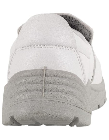  Zapato de microfibra sin cordones para sector alimentación blanco