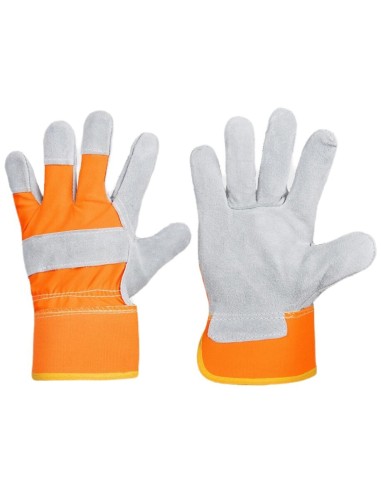  Guante protección gris naranja a.v.